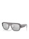 Ray Ban Unisex Sunglasses with Gray Plastic Frame and Silver Polarized Mirror Lens