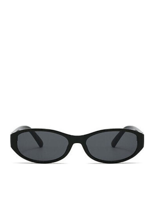 Pervedere Women's Sunglasses with Black Horn-Rimmed Frame and Black Lens SP-3040