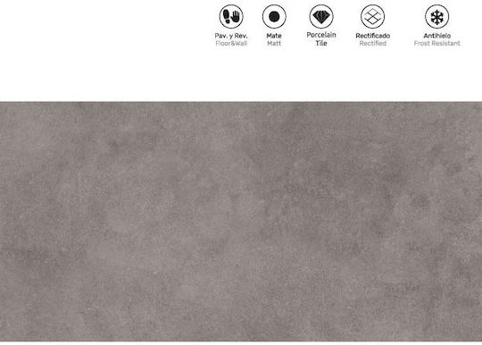 LV Granito Floor / Wall Outdoor Matte Porcelain Tile 120x60cm Black