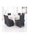To megalo pazari Elastic Cover for Chair Dark grey 6pcs TMP-4591