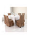 To megalo pazari Elastic Cover for Chair Mocha 6pcs TMP-4589