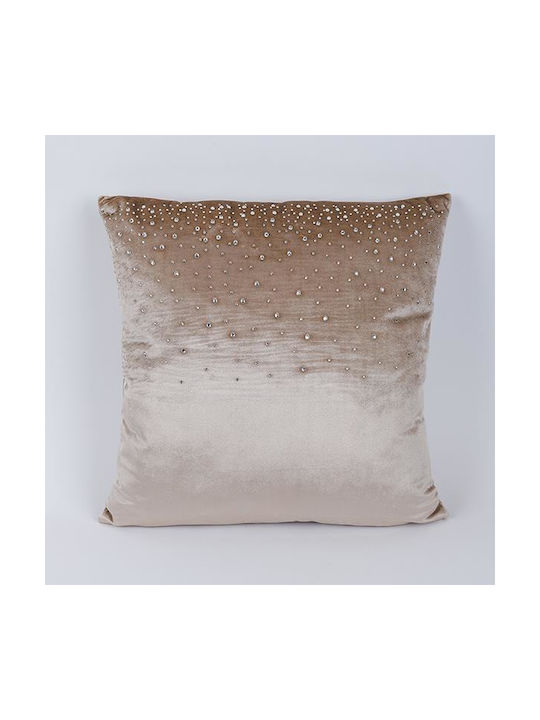 Eurolamp Eurolamp Velvet Beige Sofa Cushion 45x45cm