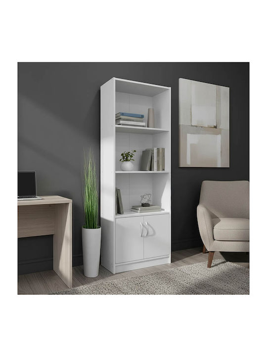 Tekaro Bücherregal Weißer Farbton 60x29x166cm