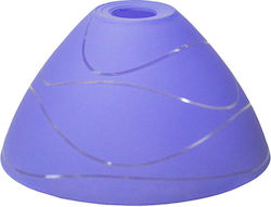 Geam Portabil Abajur de Înlocuire E14 Violet 18x10cm Sinialo 2900494