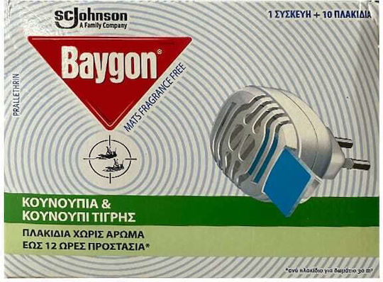 Baygon Εντομοαπωθητικές Ταμπλέτες για Κουνούπια 10τμχ Χωρίς Άρωμα