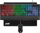 ADX ADXCOM325K Σετ Gaming Μηχανικό Πληκτρολόγιο με RGB φωτισμό & Ποντίκι (Αγγλικό US) Γκρι