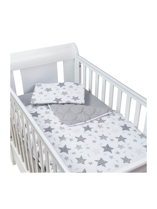 Kidizi Set Pilotă Pentru Patut Bumbac Gri 75x100cm