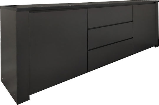 Мебели за съхранение Kalya дървен Anthracite Shade 220x49x89.5см