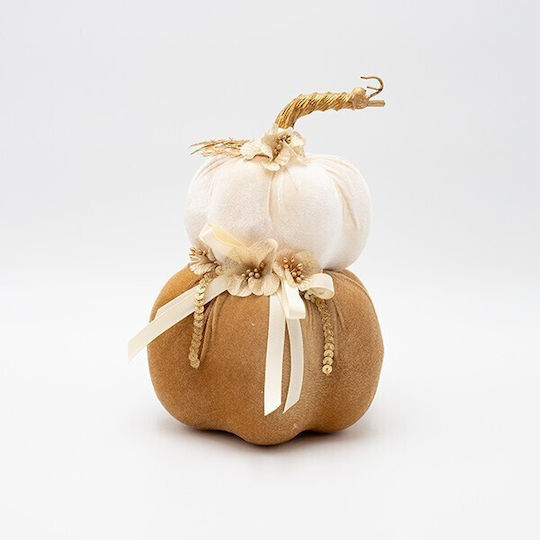 Hängender Kürbis-Weihnachtsbaumschmuck Weiß 15x22x8cm