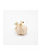 Hängendes Kürbis Ornament Ecru 8x8cm