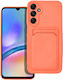 Forcell Umschlag Rückseite Silikon / Gehärtetes Glas Koralle (Galaxy A55Oppo A55 5G)