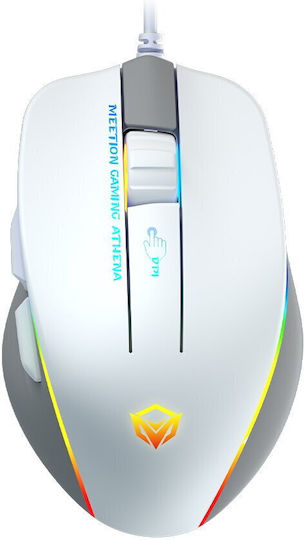Meetion GM230 RGB Gaming Gaming Maus 12800 DPI Weiß