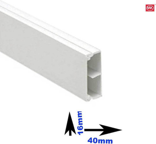 Kabelkanal 40x16mm Ega Zt/3 Zwei Abteilungen Stange 3m