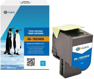 Премиум Тонер G&g 5k Lexmark 78c2xc0 Циан Програма За Връщане