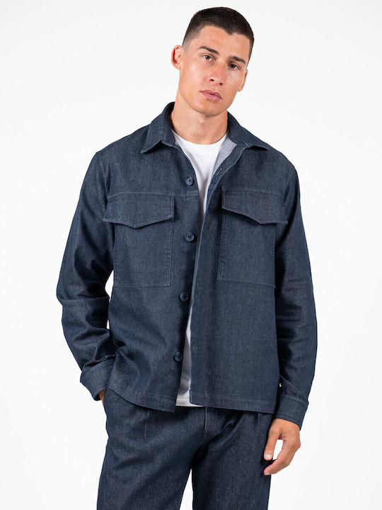 Vittorio Artist Μακρυμάνικo Overshirt Blue