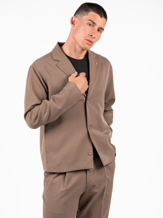 Vittorio Artist Μακρυμάνικo Overshirt Camel