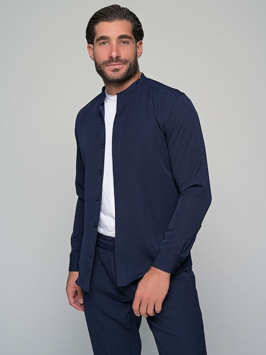 Monaco Langärmlig Hemd Blue