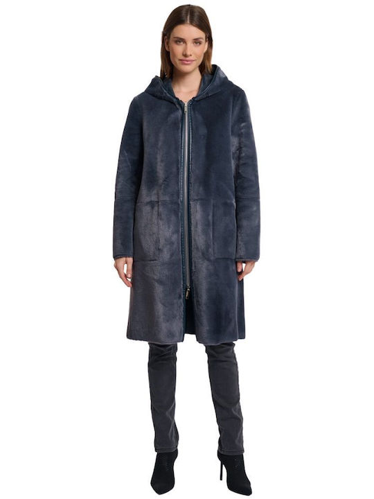 Rino&Pelle Mouton Jacket Double Sided Night Grey