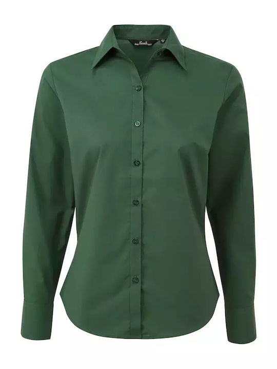 Premier Women's Long Sleeve Shirt Bottle Green