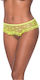 Rockige Hüfthose Mit Schrittoffene Slip S M Limette