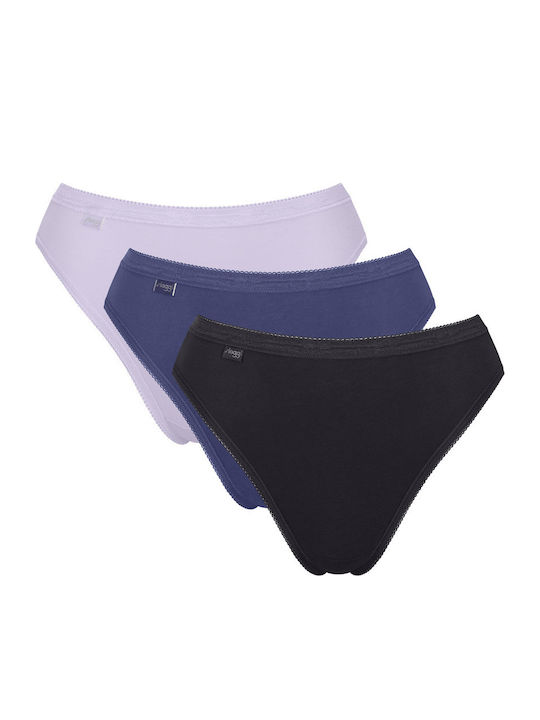 Basic+ Tai Βαμβακερά Femei Slip 3Pack Lilac/purple/black