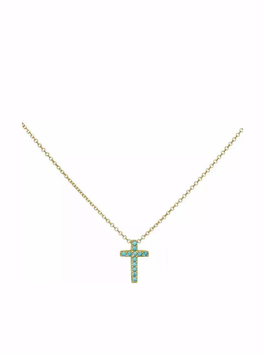 Women's Gold Cross 9K with Chain