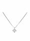 Halskette aus Weißgold 18k mit Diamant