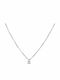 Halskette aus Weißgold 18k mit Diamant