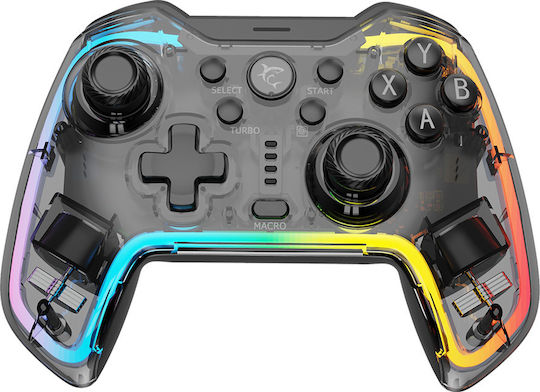 White Shark GPW-8040 Ασύρματο Gamepad για Android / PC / PS3 / PS4 / Switch / iOS Γκρι