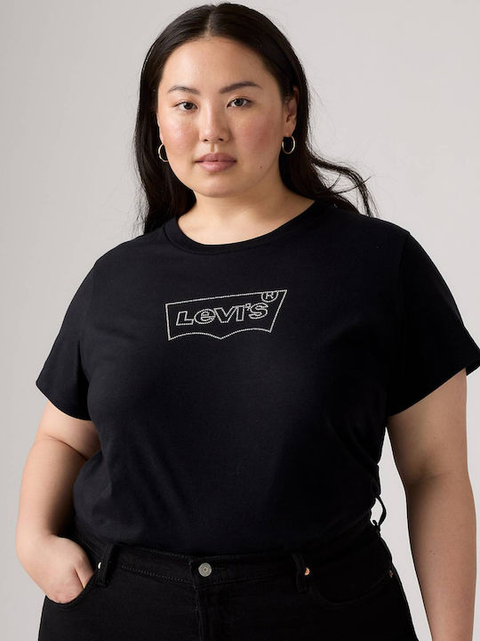 Levi's The Perfect Graphic Damen T-Shirt Schwarz