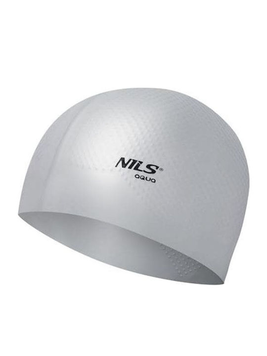 Σκουφάκι Σιλικόνης Nils Aqua Nqc Ασημί Dots