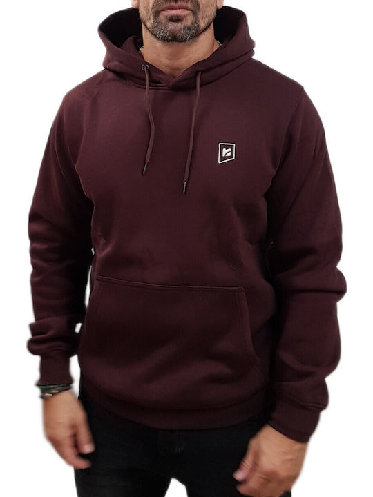 Rebase Sweatshirt with Hood Burgundy, Anthracit...