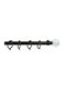 Keskor Extendable Metallic Curtain Pole Single 120-210cm Black Gold