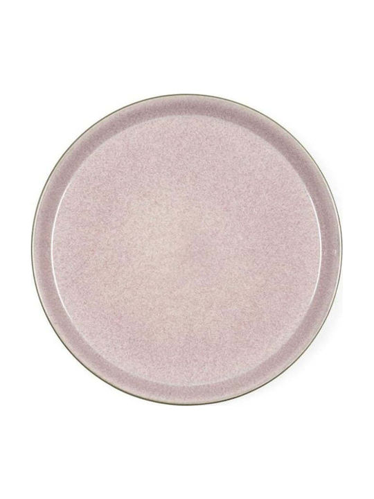 Bitz Plate Shallow Ceramic Pink with Diameter 27cm