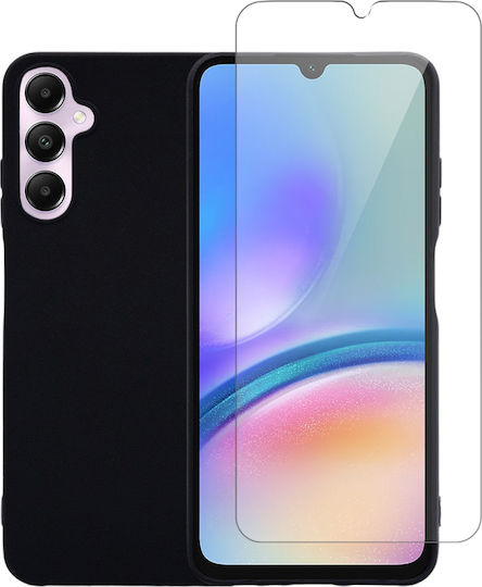 Redshield Set Back Cover Σιλικόνης Σετ με Τζαμάκι Μαύρο (Galaxy A05s)