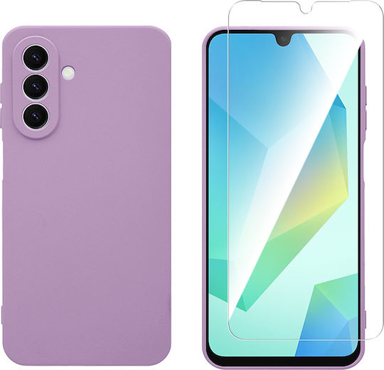 Redshield Set Back Cover Σιλικόνης Σετ με Τζαμάκι Μωβ (Galaxy A26)