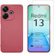 Redshield Set Back Cover Silicon Set cu Geam Roșu (Redmi 13)