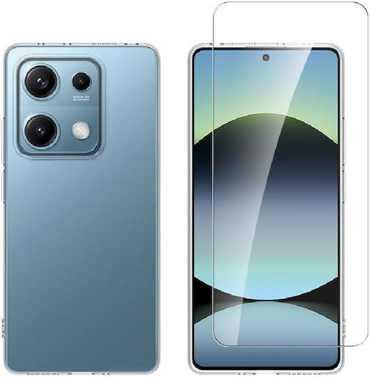 Redshield Set Back Cover Silicone Set with Glass Transparent (Redmi Note 14S)