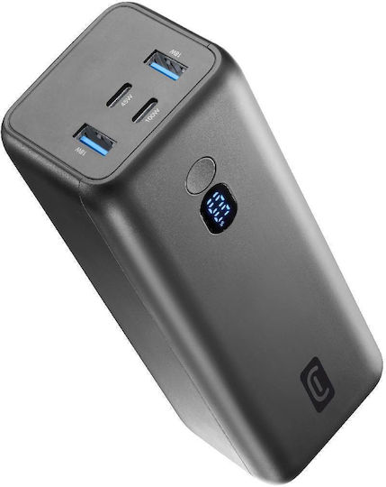 Cellular Line MAXI Power Bank 27000mAh 100W με 2 Θύρες USB-A και 2 Θύρες USB-C Power Delivery / Quick Charge Μαύρο