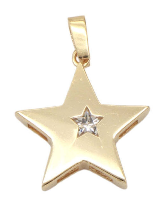 Sorelly Charm Αστέρι από Χρυσό 14Κ με Ζιργκόν