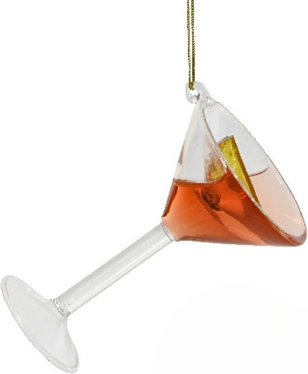 Ornament suspendat Pahar De sticlă Roșu 6.5x10buc
