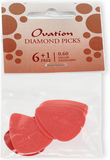 Ovation Πέννα Diamond Picks Nylon Standard 351 0,60 Mm Coral Red