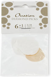 Ovation Pick Diamond Picks Nylon Standard 351 0.38 Mm Pure White