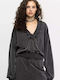 Women's Sweater Cotton with V Neckline Black, Grey