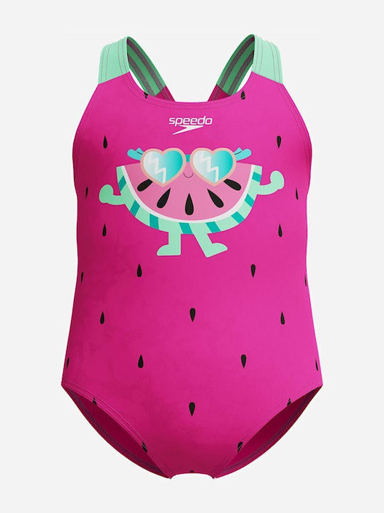 Speedo Kinder Badeanzug Einteilig Fuchsie