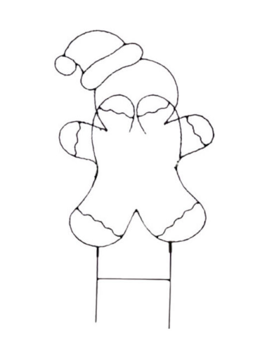 Kmt Style Christmas Hanging Decorative Gingerbread Man 50x35cm Alternating Led Lighting