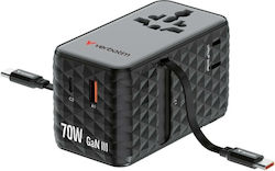Verbatim Charge 'n' Travel 70W Cu Cablu USB-C