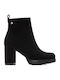 Wildleder Stiefeletten Damen Schwarz