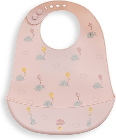 Interbaby Waterproof Bib Silicone Pink for 6 m+
