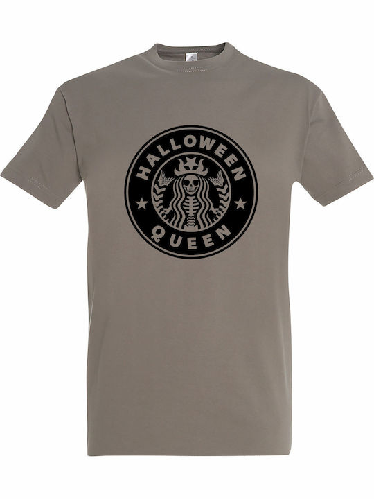 T-shirt Унисекс "Halloween Queen" Светло Каки